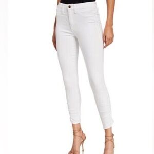 Joe’s Jeans Designer Mid Rise White Denim Ankle Skinny Jeans Size 24